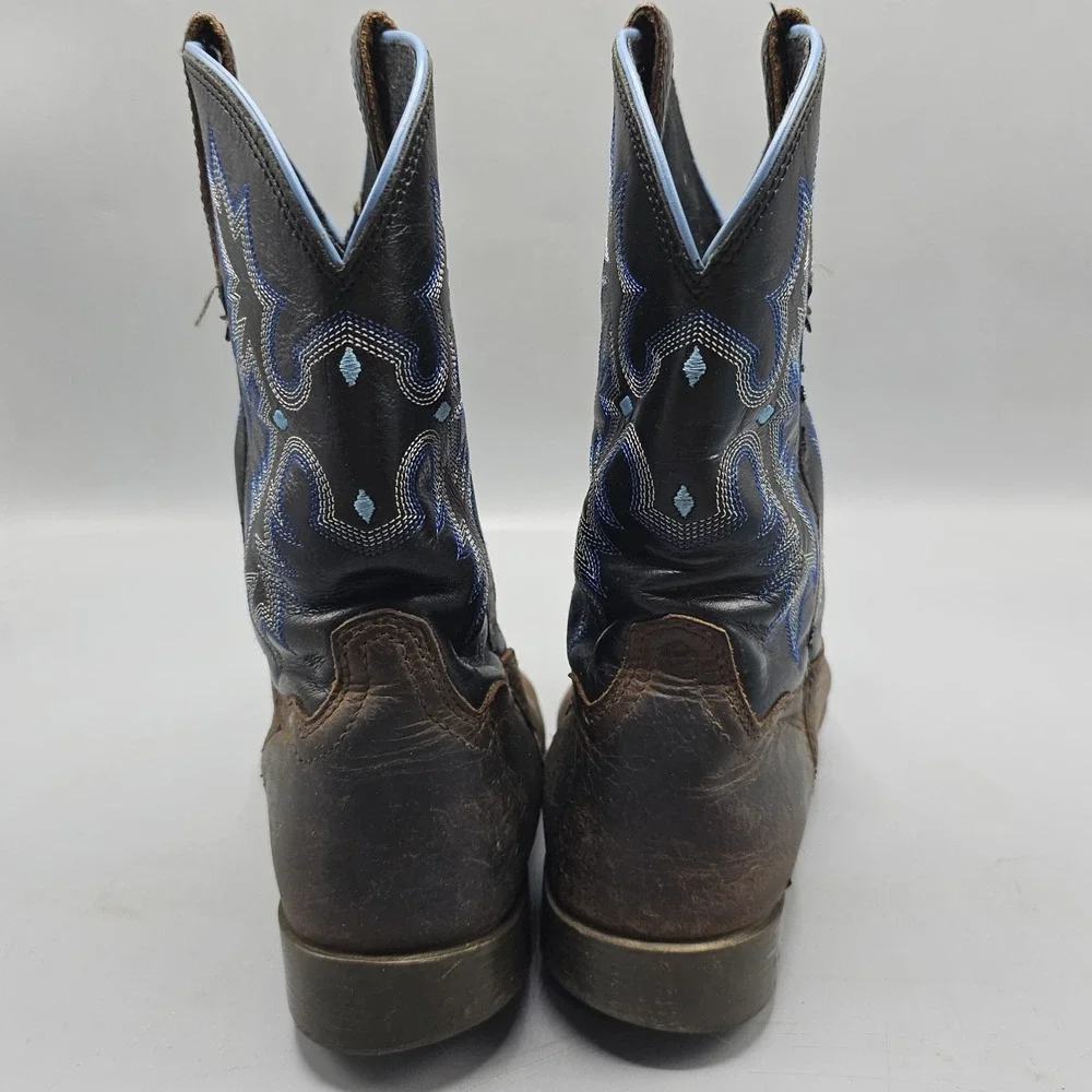 Ariat Tombstone Boots Youth 5 Western Cowboy Pull On Mid-Calf Leather Multicolor